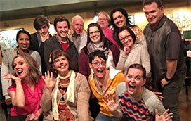 Group shot at the end of another successful improv business workshop